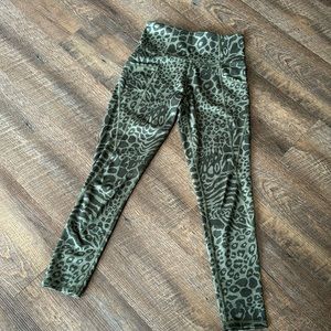 Freely Green Animal Print Leggings - Medium